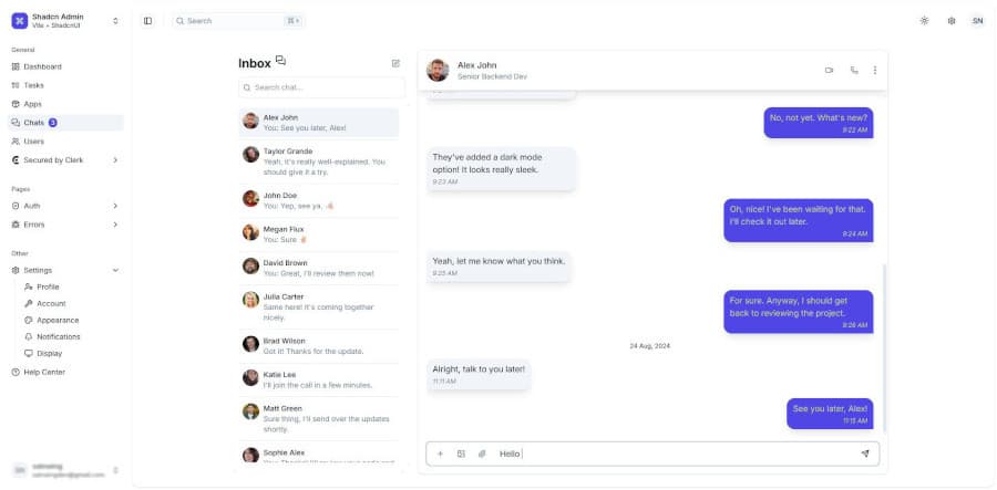Chat entre utilisateurs
